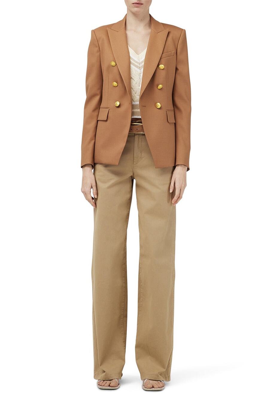 Rag & Bone Womens Sofie Wide Leg Chino Pants in Khaki 10